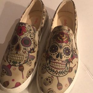 COPY - GOBY Sugar Skull Vegan Leather Loafer Sz 10/40